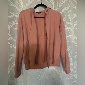 COPY - Mauve color lightweight zip up hoodie